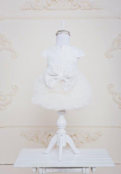 Off White Puff Dress